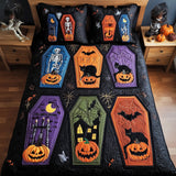 Set di Biancheria da Letto Trapuntata 3 Pezzi Zucca di Coffins