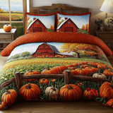 Set di Biancheria da Letto Trapuntata 3 Pezzi Campo della Zucca