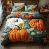 Set di Biancheria da Letto Trapuntata 3 Pezzi Bagliore della Zucca