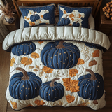 Set di Biancheria da Letto Trapuntata 3 Pezzi Raccolto della Zucca