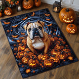 Bulldog nel Campo di Zucche Tappeto