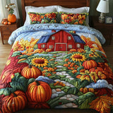 Set di Biancheria da Letto Trapuntata 3 Pezzi Sentiero della Zucca
