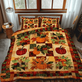 Set di Biancheria da Letto Trapuntata 3 Pezzi Zucca di Patterned di Thanksgiving