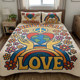 Set di Biancheria da Letto Trapuntata 3 Pezzi Amore Puro