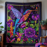Colibrì a Tema Viola Coperta Trapuntata