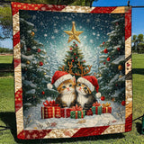 Gatti del Natale Perfetto Coperta Trapuntata