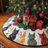 Compagno Purrfetto Copri Base per Albero di Natale Trapuntato