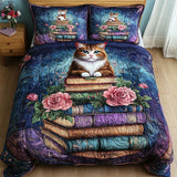 Set di Biancheria da Letto Trapuntata 3 Pezzi Purrfetto Read