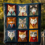 Perfettamente a Toppe da Gatto Coperta Trapuntata