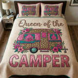 Set di Biancheria da Letto Trapuntata 3 Pezzi Camper della Regina
