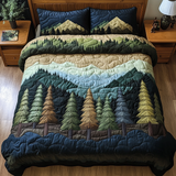 Set di Biancheria da Letto Trapuntata 3 Pezzi Boschetto Quieto