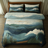 Set di Biancheria da Letto Trapuntata 3 Pezzi Maree Quiete