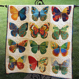 Farfalla Radiosa Coperta Trapuntata