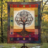 Crescita Radiosa Quilt Artistico da Parete