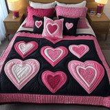 Set di Biancheria da Letto Trapuntata 3 Pezzi Amore Radioso