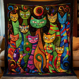 Gatti Arcobaleno Coperta Trapuntata