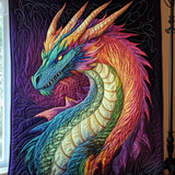 Drago Arcobaleno Coperta Trapuntata