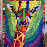 Giraffa Arcobaleno Coperta Trapuntata