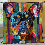 Cane Arcobaleno Coperta Trapuntata