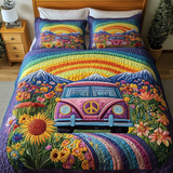 Set di Biancheria da Letto Trapuntata 3 Pezzi Crociera dell'Arcobaleno
