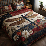 Red White and Blue Wings 3-Piece Quilted Bedding Set NCU0PT7671