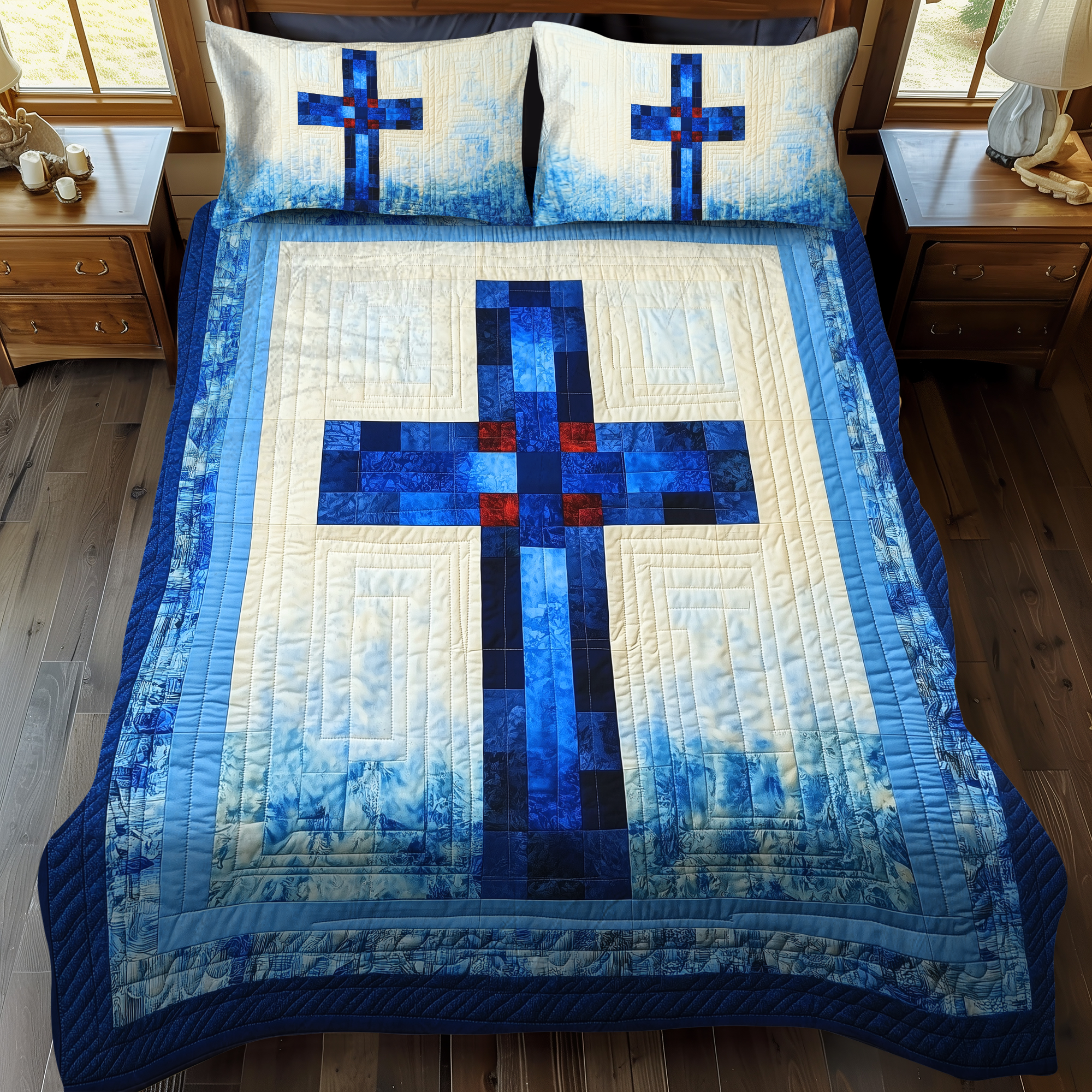 Set di Biancheria da Letto Trapuntata 3 Pezzi Luce di Redeeming