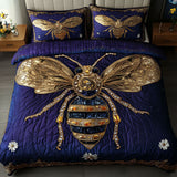 Set di Biancheria da Letto Trapuntata 3 Pezzi Eleganza Regale dell'Ape