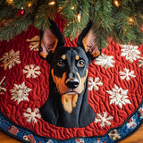 Compagno Dobermann Regale Copri Base per Albero di Natale Trapuntato