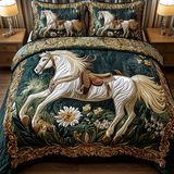 Set di Biancheria da Letto Trapuntata 3 Pezzi Giro Regale