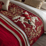 Regale Slitta di Babbo Natale Runner da Letto Trapuntato