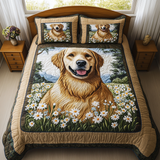 Set di Biancheria da Letto Trapuntata 3 Pezzi Amore del Retriever