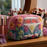 Viaggio Floreale Rétro Beauty Case Trapuntato
