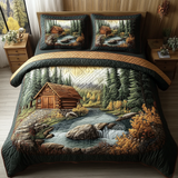 Set di Biancheria da Letto Trapuntata 3 Pezzi Baita del Fiume
