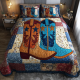 Set di Biancheria da Letto Trapuntata 3 Pezzi Stivali del Rodeo