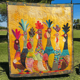 Club dei Galli Quilt Artistico da Parete
