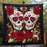 Abbraccio di Rose Coperta Trapuntata