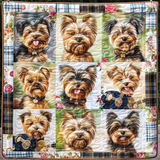 Rosa e Yorkie Coperta Trapuntata