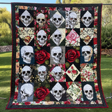 Rose e Teschi Coperta Trapuntata