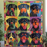 Fiore di Rottweiler Coperta Trapuntata