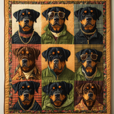Traccia di Rottweiler Coperta Trapuntata