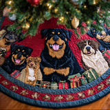 Fascino del Rottweiler Copri Base per Albero di Natale Trapuntato