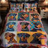 Set di Biancheria da Letto Trapuntata 3 Pezzi Sogno Floreale di Rottweiler