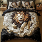 Set di Biancheria da Letto Trapuntata 3 Pezzi Criniera Reale