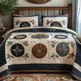 Set di Biancheria da Letto Trapuntata 3 Pezzi Rustico Fioritura