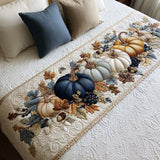 Rustico Raccolto Blu Runner da Letto Trapuntato