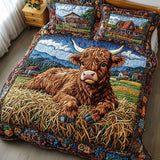 Set di Biancheria da Letto Trapuntata 3 Pezzi Fascino Rustico