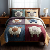 Rustic Flock 3-Piece Quilted Bedding Set NCU0DK12092
