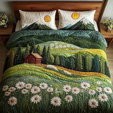 Set di Biancheria da Letto Trapuntata 3 Pezzi Bagliore Rustico