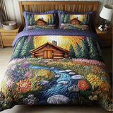 Set di Biancheria da Letto Trapuntata 3 Pezzi Bagliore Rustico