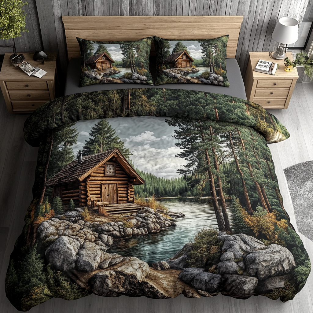 Set di Biancheria da Letto Trapuntata 3 Pezzi Baita del Ceppo